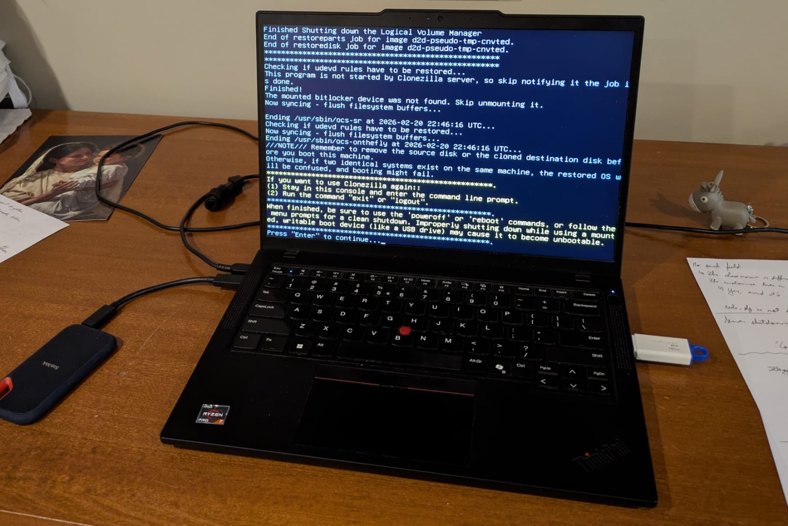 Mirroring the external SSD to my laptop&rsquo;s internal drive